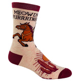 Youth Meowdy Purrtner Socks Funny Howdy Partner Cowboy Cat Novelty Footwear