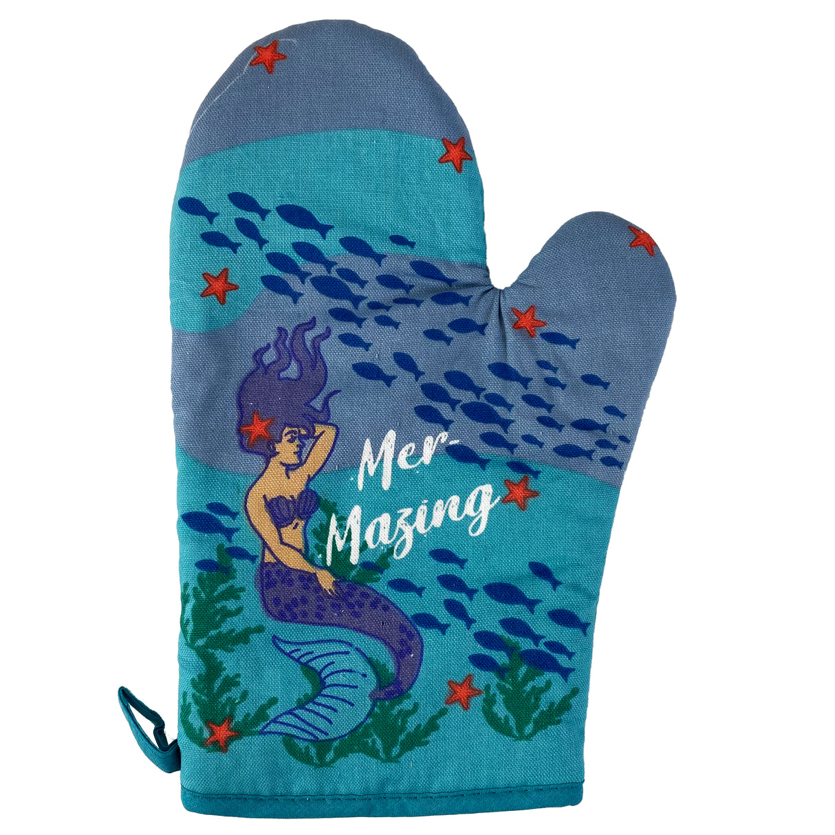 Mer-Mazing Oven Mitt Funny Mermaid Ocean Sea Mystical Kitchen Glove