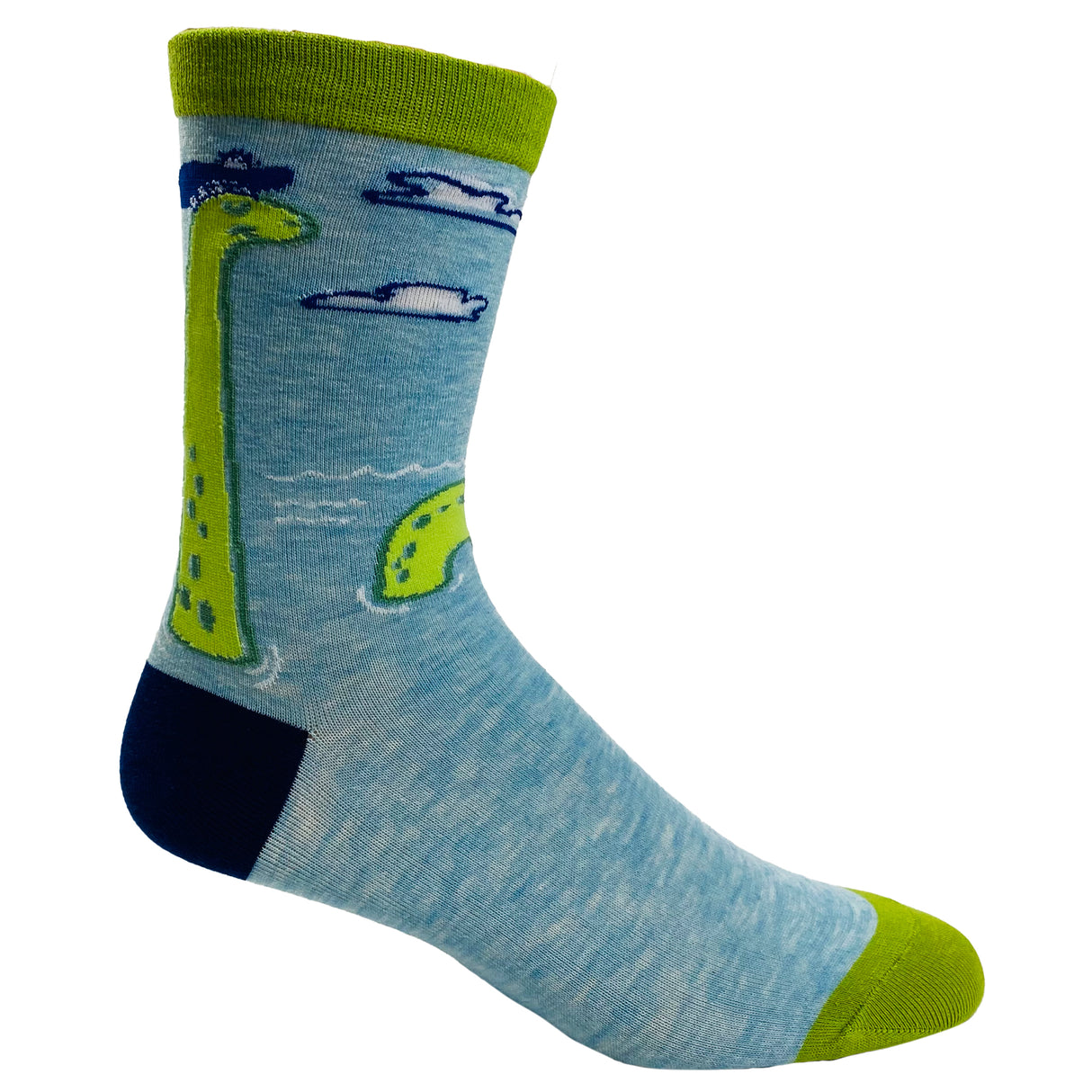 Women's Hide And Seek Champion Socks Funny Loch Ness Monster Novelty Graphic Footwear