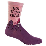 Women's Not Today Cupid Socks Funny Single Valentine's Day Novelty Footwear