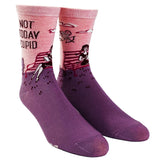 Women's Not Today Cupid Socks Funny Single Valentine's Day Novelty Footwear