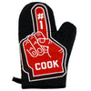 Number One Cook Oven Mitt Funny Sports Fan Foam Finger Sarcastic Kitchen Glove