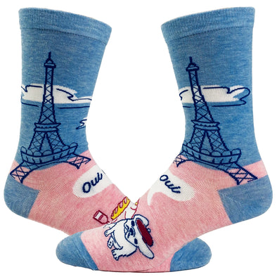 Women's Oui Oui French Bulldog Socks Funny Sarcastic Pet Puppy Lover Novelty Dog Footwear