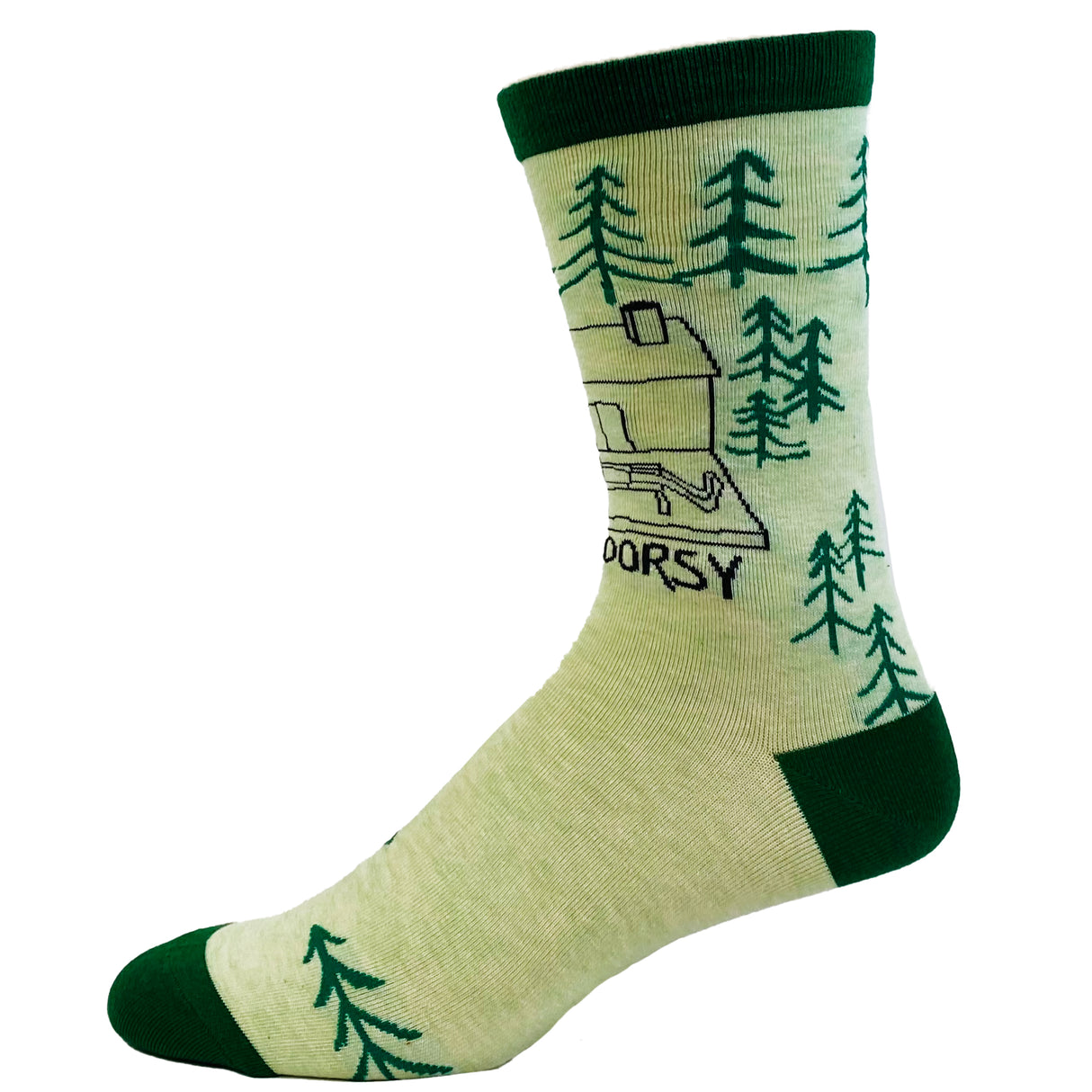 Men's Outdoorsy Socks Funny Camping Forest Woods Nature Novelty Footwear