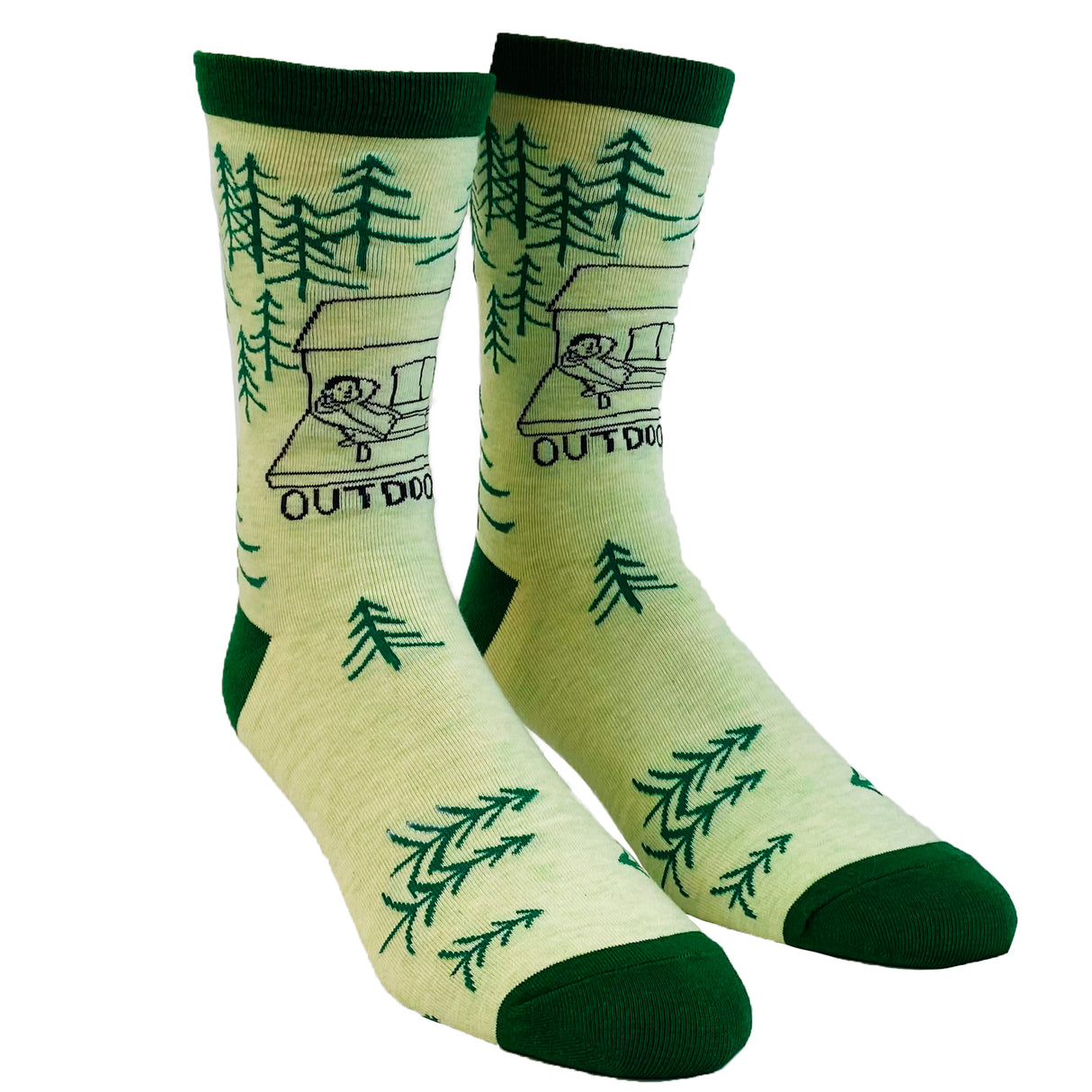 Men's Outdoorsy Socks Funny Camping Forest Woods Nature Novelty Footwear