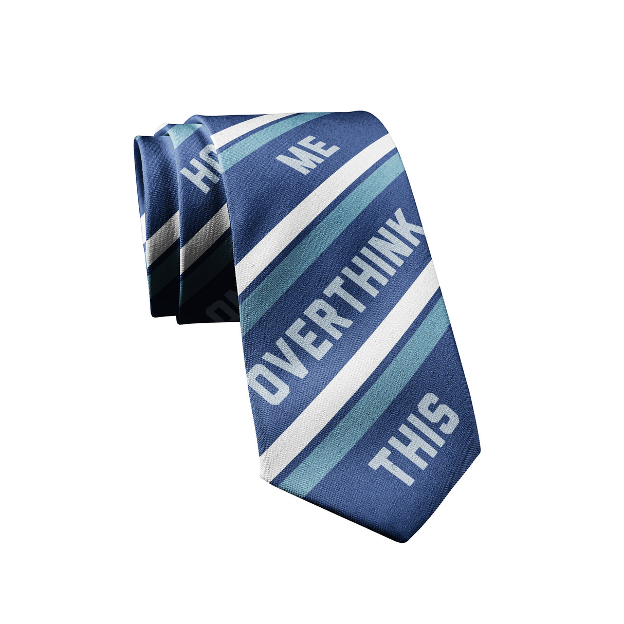 Hold On Let Me Overthink This Necktie Sarcastic Tie Funny Ties for Men Nerdy Neckties