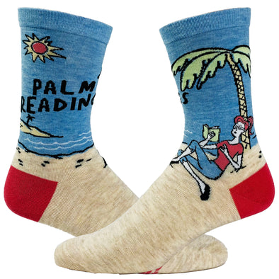 Women's Palm Reading Socks Funny Sarcastic Vacation Book Lover Saying Quote Footwear