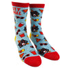 Men's Party Animal Socks Funny Bear Celebration Novelty Graphic Footwear