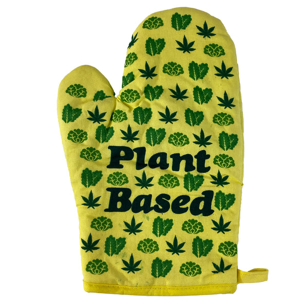Plant Based Oven Mitt Funny 420 Weed Marijuana Pot Chef Kitchen Glove