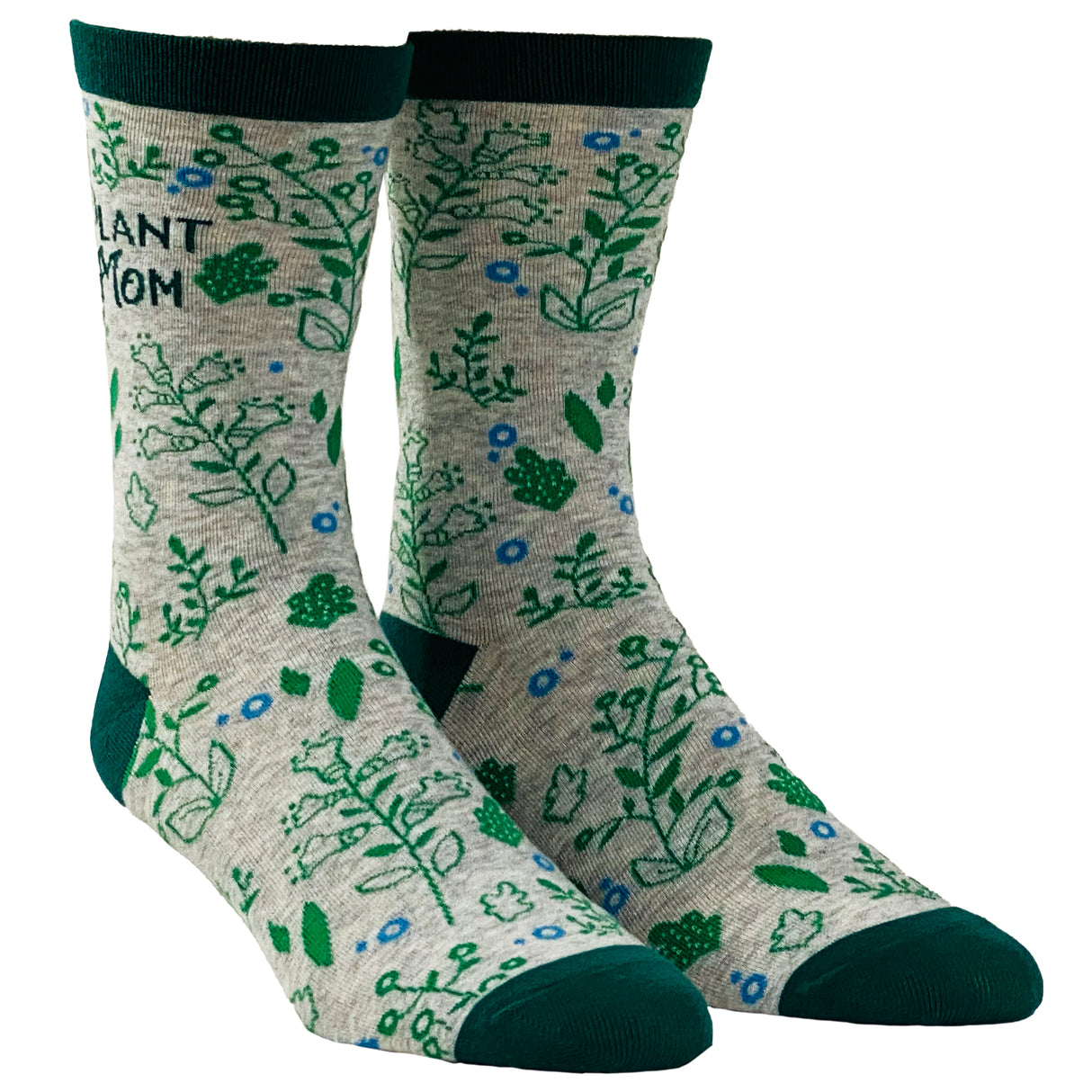 Women's Plant Mom Socks Funny Gardening Flowers Herbs Growing Novelty Graphic Footwear