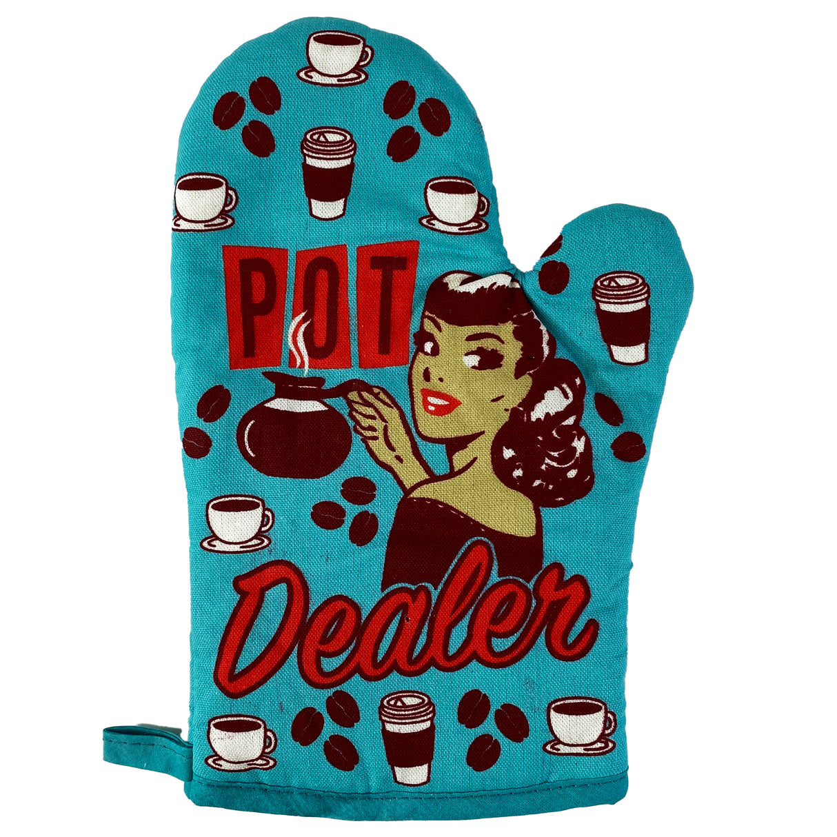 Pot Dealer Oven Mitt Funny Coffee Lover Sarcastic 420 Marijuana Novelty Kitchen Glove