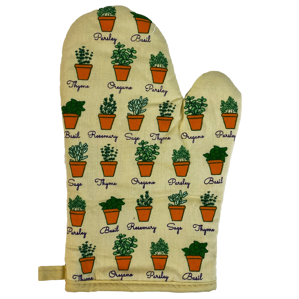 Potted Herbs Oven Mitt Cute Chef Spices Gardening Lover Gift Novelty Kitchen Glove