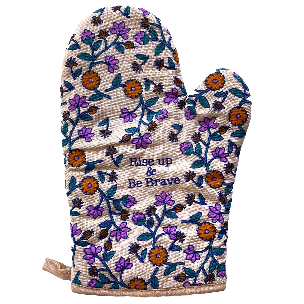 Rise Up And Be Brave Oven Mitt Empowerment Motivational Message Kitchen Glove