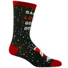 Men's Santa Loves Going Down Socks Funny Christmas Party Chimney Sexual Innuendo Novelty Footwear