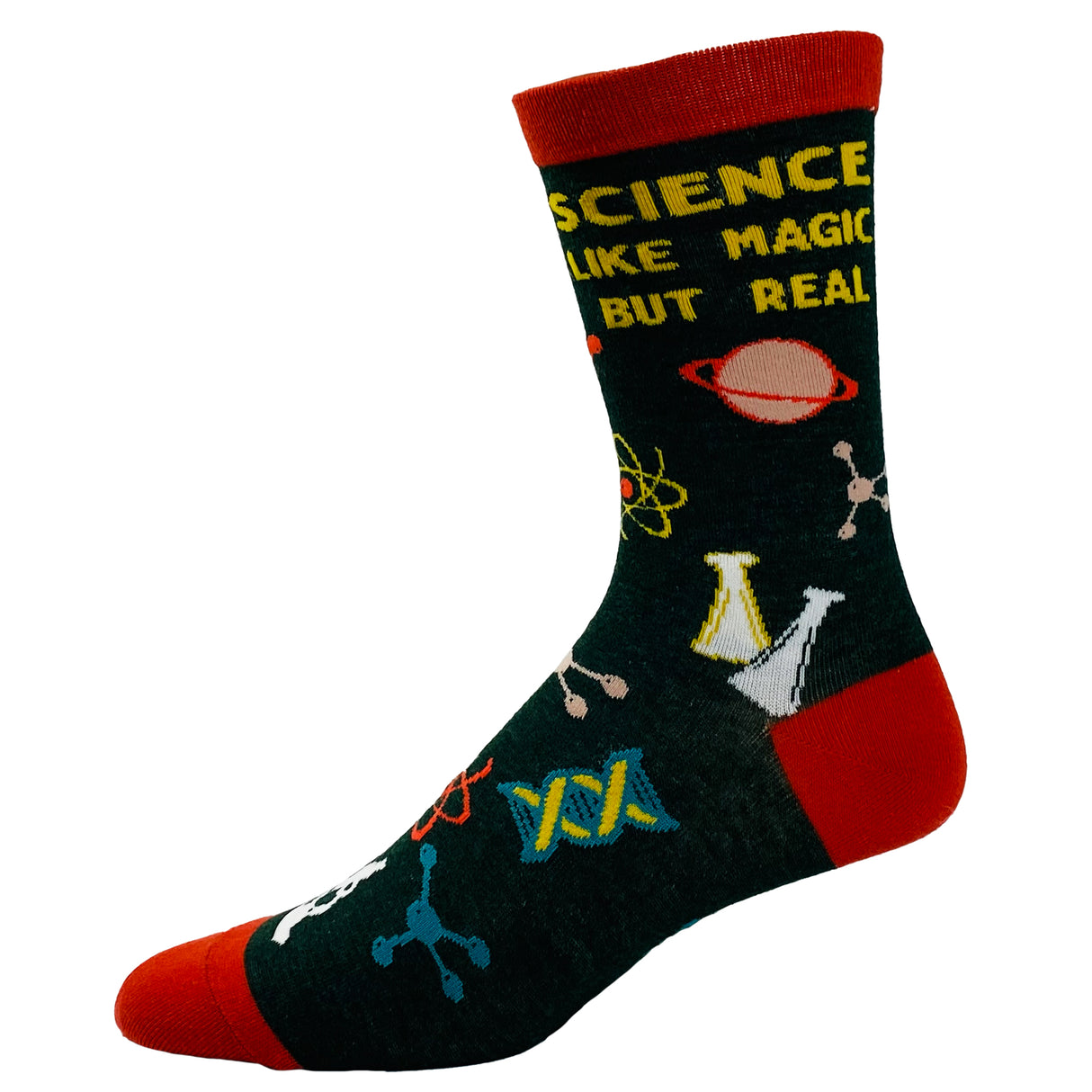 Men's Science Like Magic But Real Socks Funny Nerdy Chemistry Sarcastic Graphic Footwear