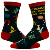 Men's Science Like Magic But Real Socks Funny Nerdy Chemistry Sarcastic Graphic Footwear