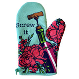 Screw It Oven Mitt Funny Vino Wine Lover Gift For Mom Kitchen Glove