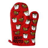 Send Noods Oven Mitt Funny Noodles Ramen Lo Mein Graphic Novelty Chef Kitchen Glove