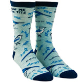 Men's Show Me Your Tits Socks Funny Bird Watching Novelty Sarcastic Footwear