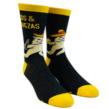 Men's Tacos And Cervezas Socks Funny Cinco De Mayo Cat Gato Novelty Footwear