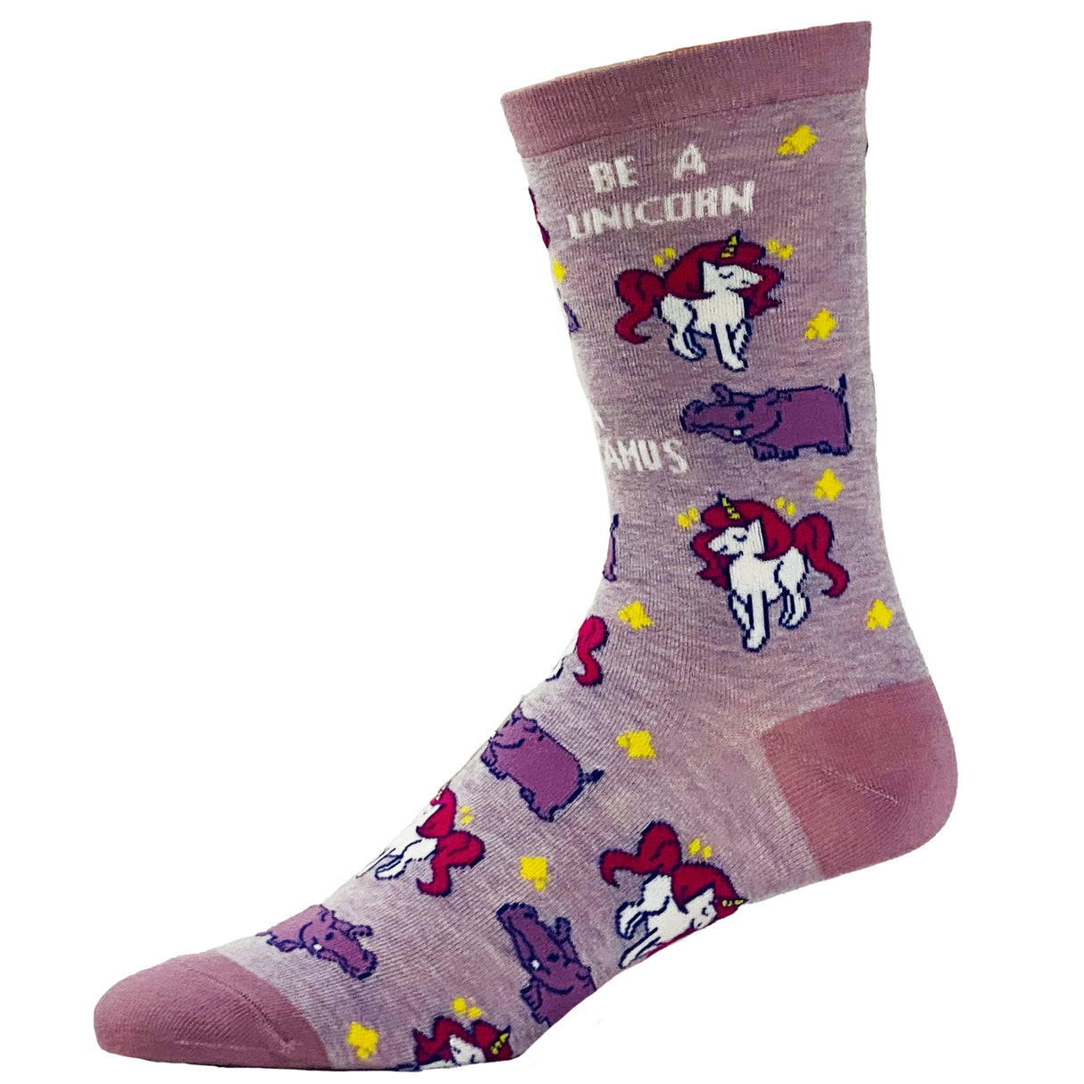 Women's Be A Unicorn Not A Twatopotamus Socks Funny Hippopotamus Sarcastic Insult Novelty Footwear