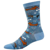 Women's Walkin In A Wiener Wonderland Socks Funny Winer Weather Christmas Dog Lover Footwear