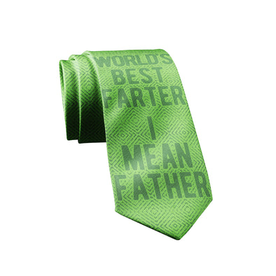 World's Best Farter I Mean Father Necktie Funny Father's Day Hilarious Dad Tie