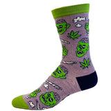 Women's Not A Zombie Just Stoned Socks Funny Halloween 420 High Marijuana Novelty Footwear