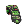 Zombies Eat Brains Don't Worry You're Safe Necktie Funny Neckties for Men Halloween Tie Mens Novelty Neckties