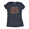 Womens Made In The 70s Original Parts Tshirt Funny Age Birthday Decade Graphic Tee