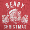Mens Beary Christmas Tshirt Funny Holiday Party Bear Novelty Graphic Tee