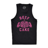 Mens Beef Cake Tanktop Funny Fitness Working Out Gym Trainer Graphic Tank Top