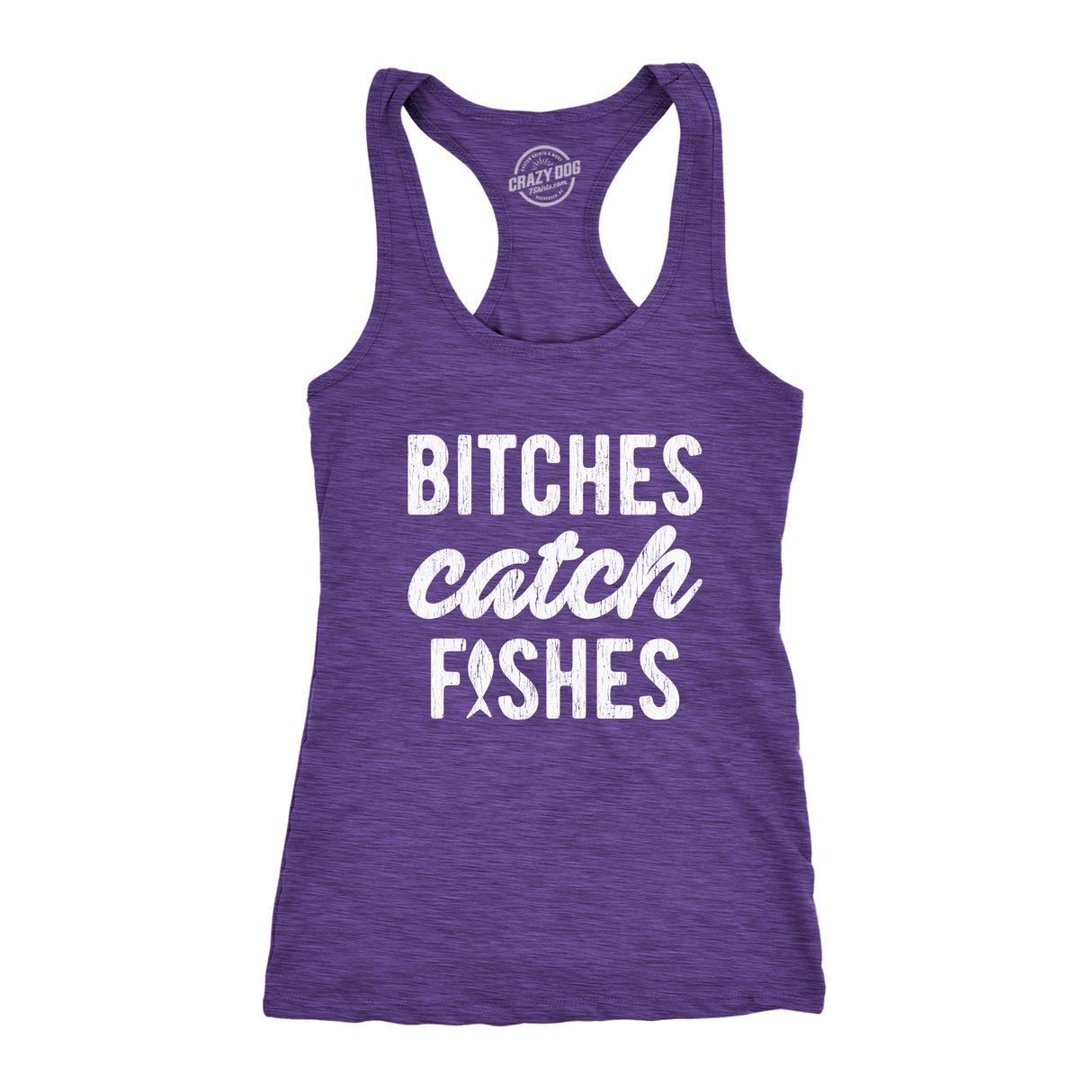 Womens Bitches Catch Fishes Tanktop Funny Cute Fishing Humor Novelty Tank top