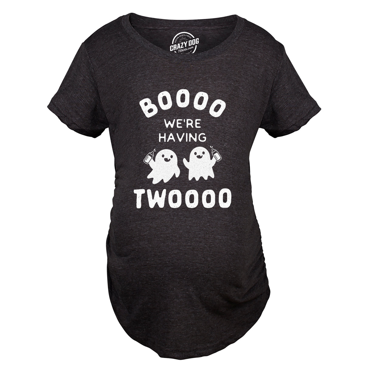 Maternity Boo We're Having Two Tshirt Funny Pregnancy Twins Announcement Halloween Tee