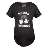Maternity Boo We're Having Two Tshirt Funny Pregnancy Twins Announcement Halloween Tee