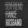 Mens Boyfriend Fiance Husband T shirt Funny Marriage Engagement Wedding Tee