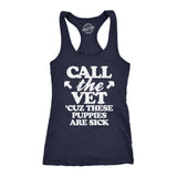 Womens Fitness Tank Call The Vet Cuz These Puppies Are Sick Tanktop Funny Guns Muscles Shirt