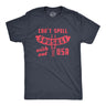 Mens Can't Spell Sausage Without USA Tshirt Funny 4th Of July Cookout Kitchen Tee