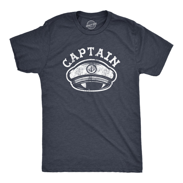 Mens Captain Tshirt Funny Boating Ocean First Mate Cruise Party Summer Vacation Tee