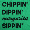 Womens Chippin Dippin Margarita Sippin Tshirt Funny Mexico Vacation Tequila Party Tee