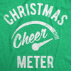 Womens Christmas Cheer Meter Tshirt Funny Holiday Xmas Party Graphic Tee