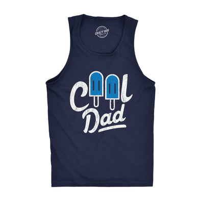 Mens Cool Dad Popsicle Fitness Tank Funny Summer Fathers Day Appreciation Graphic Tanktop
