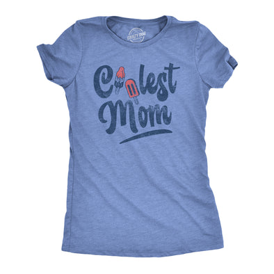 Womens Coolest Mom Tshirt Funny 4th Of July Popsicles Mothers Day Graphic Tee