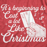 Womens It's Beginning To Cost A Lot Like Christmas Tshirt Funny Holiday Credit Card Tee