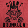 Mens Count Drunkula Tshirt Funny Halloween Dracula Beer Lover Graphic Tee
