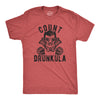 Mens Count Drunkula Tshirt Funny Halloween Dracula Beer Lover Graphic Tee