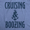 Mens Cruising And Boozing Tshirt Funny Ocean Cruise Family Vacation Drinking Graphic Tee