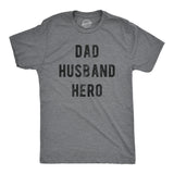Mens Dad Husband Hero Tshirt Funny Fathers Day Gift For Papa Awesome Pop Graphic Tee