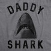 Mens Daddy Shark Tshirt Funny Shark Face Chomp Jaws Fathers Day Graphic Tee