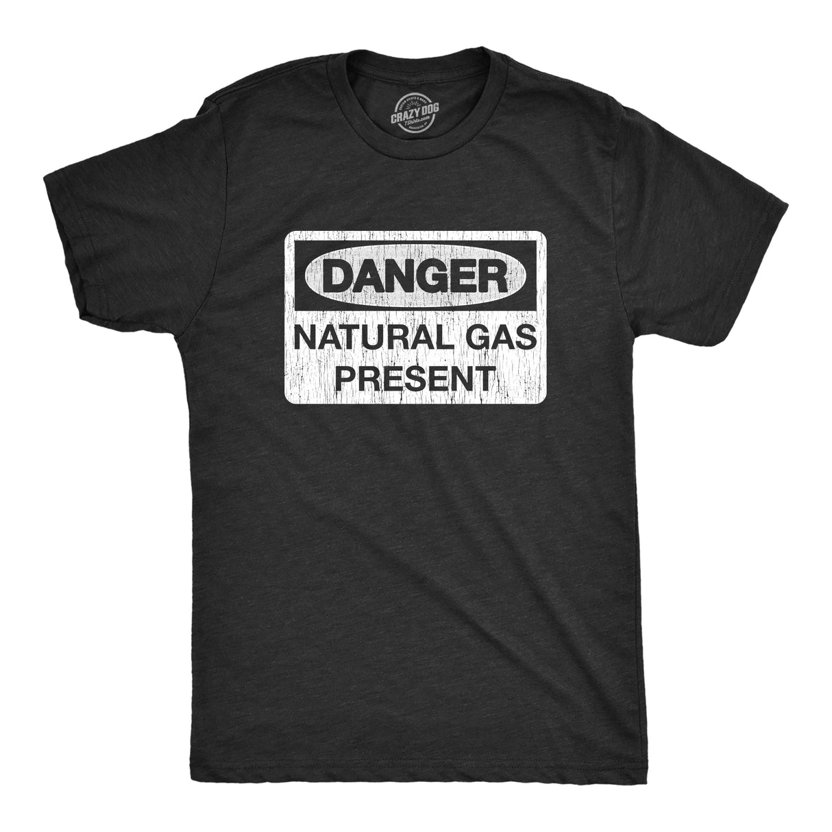 Mens Danger Natural Gas Present Tshirt Funny Farting Toilet Humor Graphic Tee